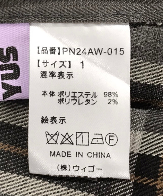 ボックスプリーツチェックミニスカート