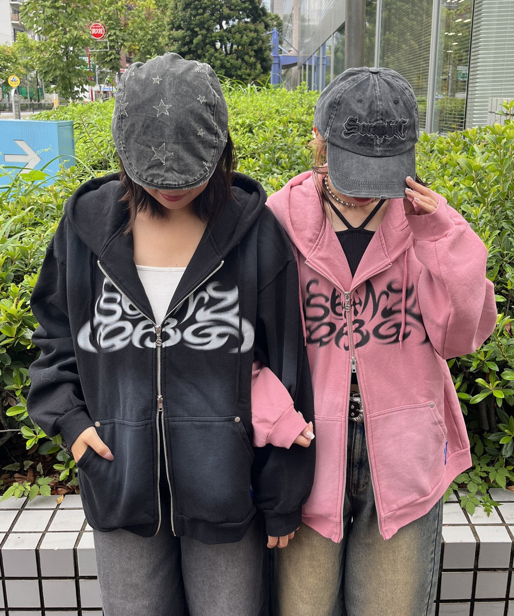 SEQUENZ　ロゴフェードZIPパーカー