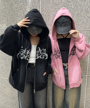 SEQUENZ　ロゴフェードZIPパーカー