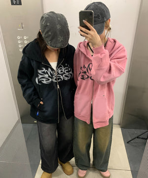 SEQUENZ　ロゴフェードZIPパーカー