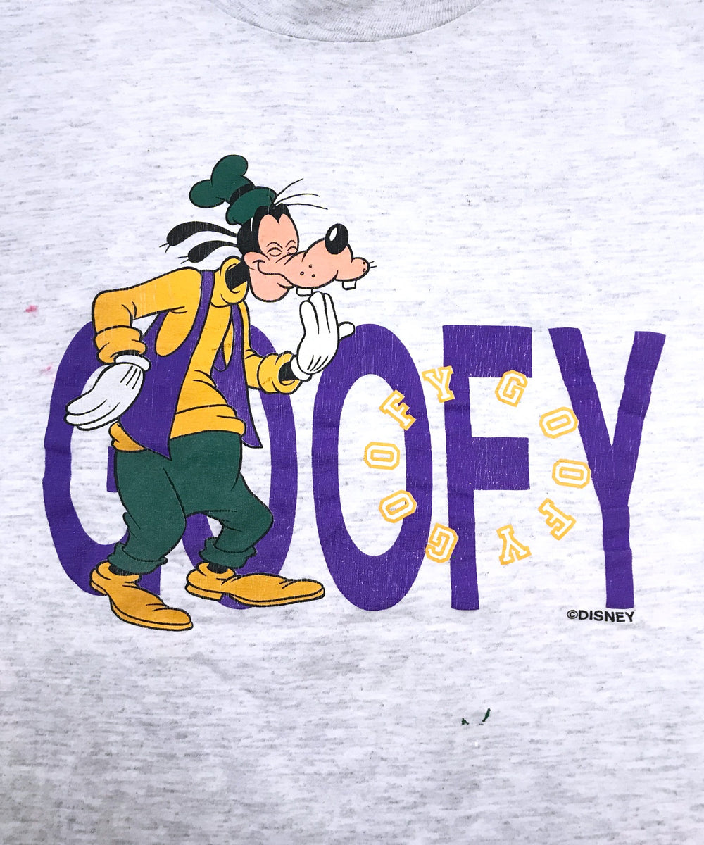 90年代 The Disney Store グーフィー Goofy 両面プリント ロングTシャツ ロンT USA製 メンズS ヴィンテージ /eaa332316MEDIUM着丈