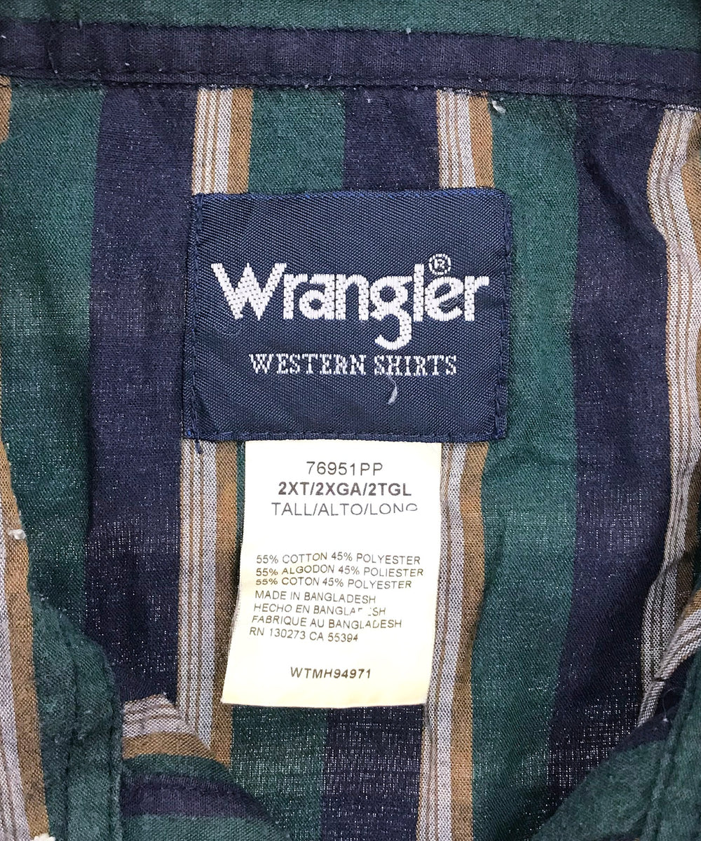 Wrangler ストライプ 半袖ブランドシャツ