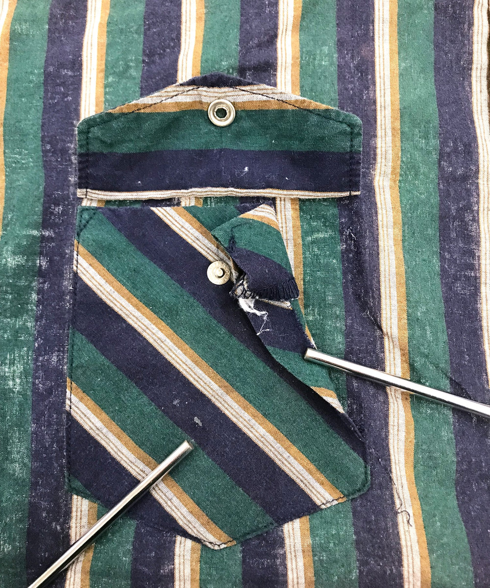 Wrangler ストライプ 半袖ブランドシャツ