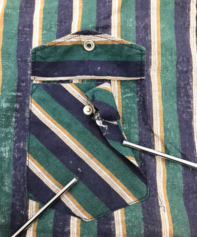 Wrangler ストライプ 半袖ブランドシャツ