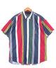 CHAPS ストライプ 半袖ブランドシャツ