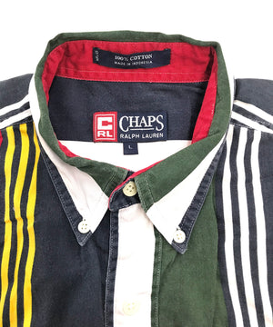 CHAPS ストライプ 半袖ブランドシャツ