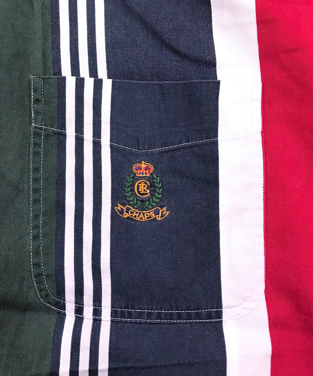 CHAPS ストライプ 半袖ブランドシャツ