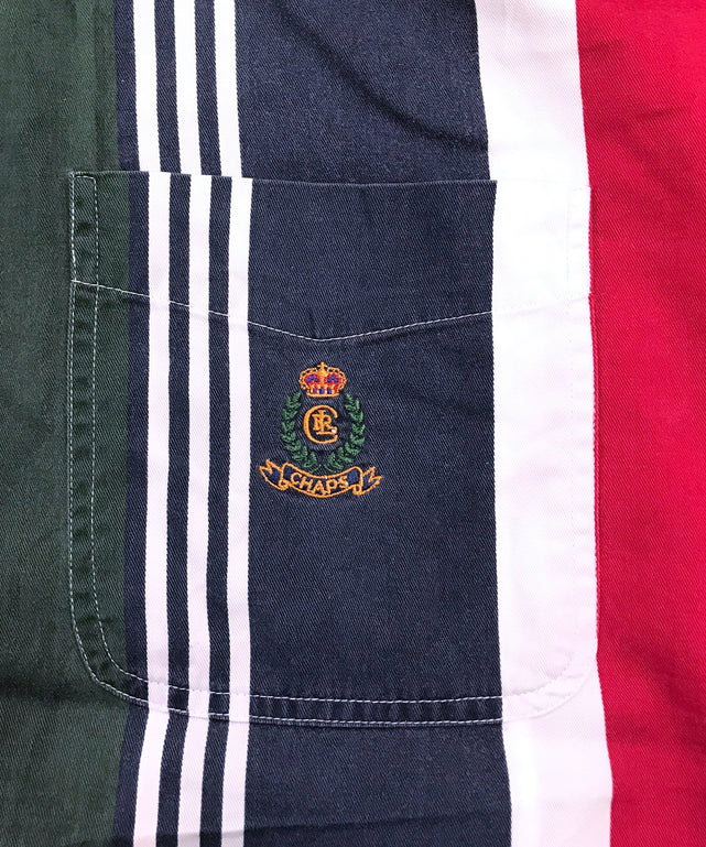 CHAPS ストライプ 半袖ブランドシャツ