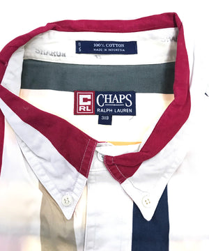 CHAPS ストライプ 半袖ブランドシャツ