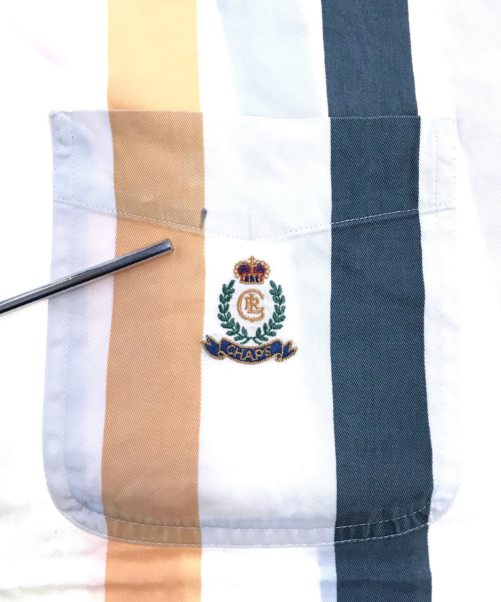 CHAPS ストライプ 半袖ブランドシャツ