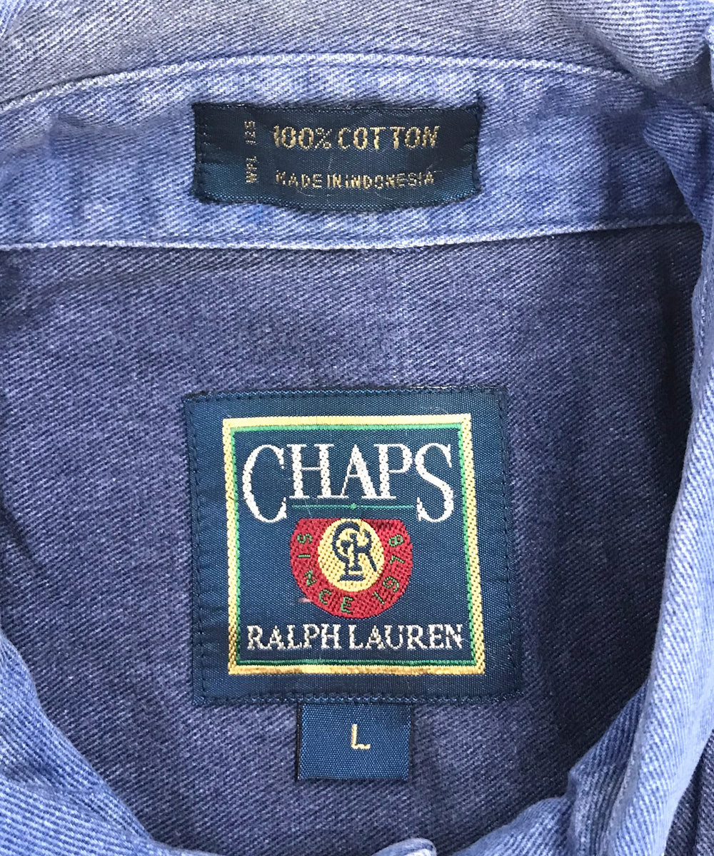 CHAPS ストライプ 半袖ブランドシャツ