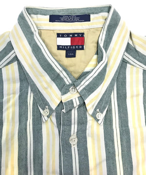 TOMMY ストライプ 半袖ブランドシャツ
