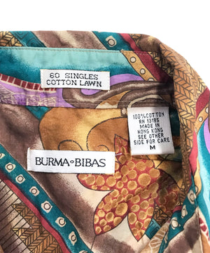 BURMA BIBAS 半袖柄シャツ