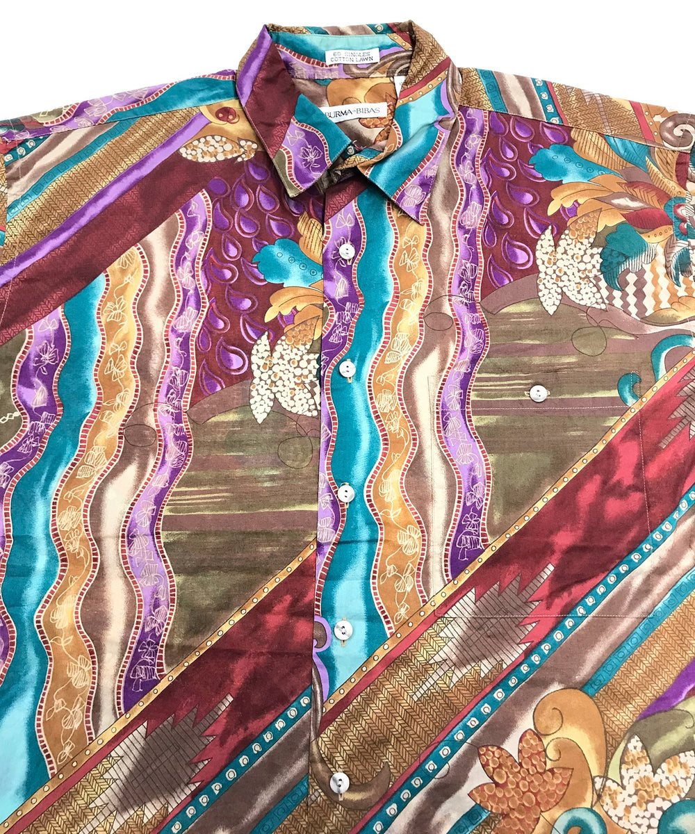 BURMA BIBAS 半袖柄シャツ