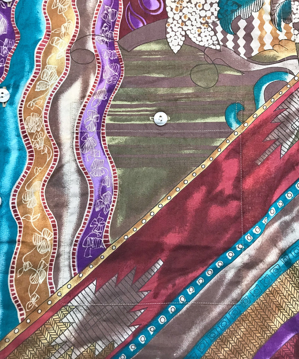 BURMA BIBAS 半袖柄シャツ