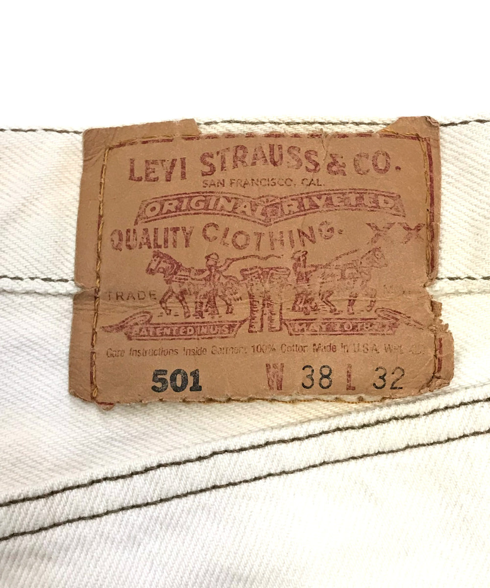 Levi's 501 ホワイトデニム W38 x L32