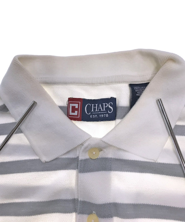 CHAPS リメイクショート ボーダーポロシャツ