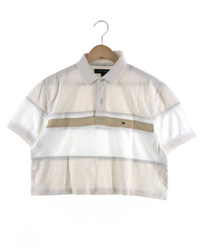 TOMMY リメイクショート ボーダーポロシャツ