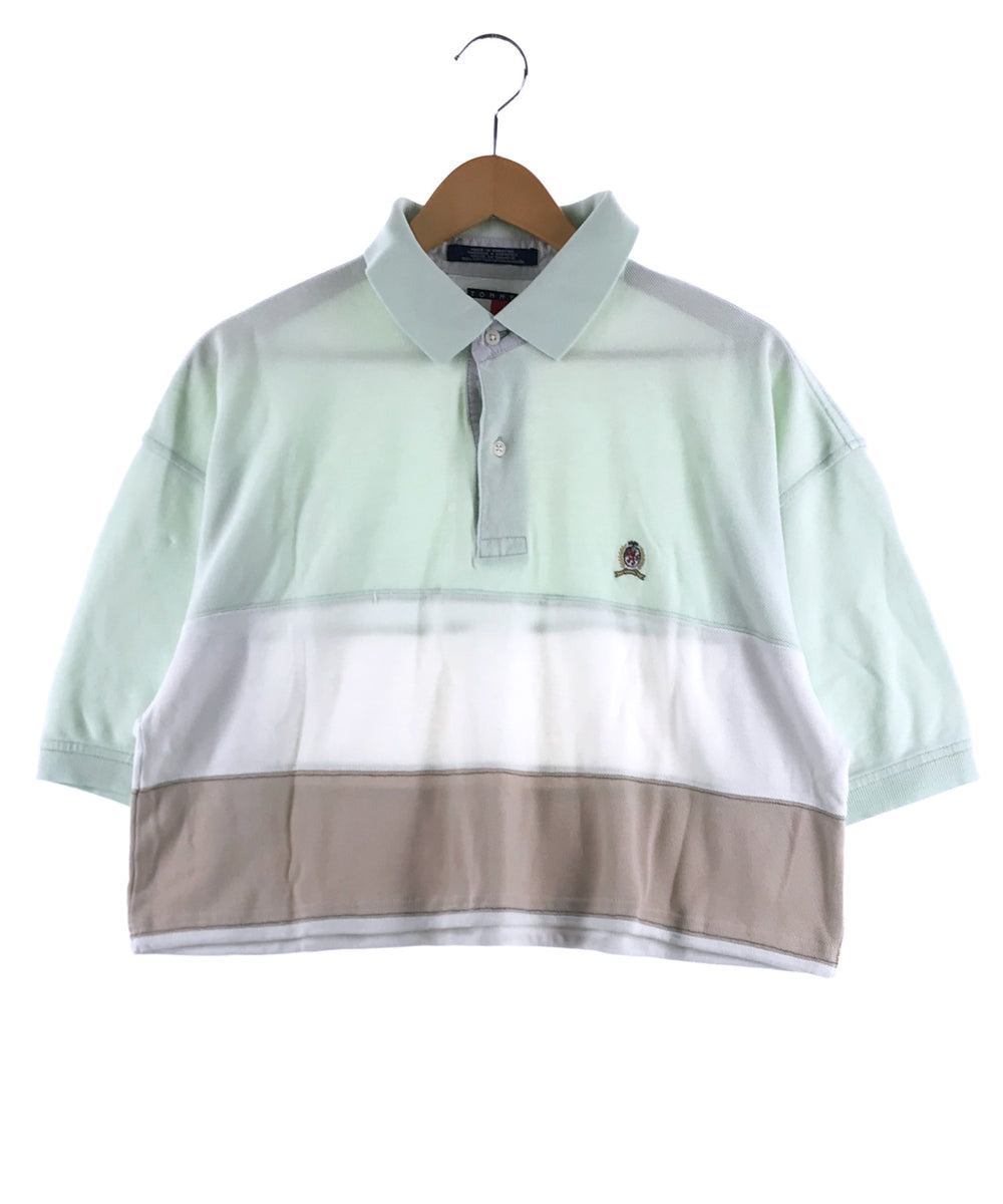 TOMMY リメイクショート ボーダーポロシャツ