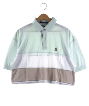 TOMMY リメイクショート ボーダーポロシャツ