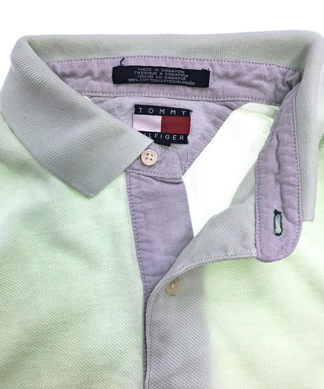 TOMMY リメイクショート ボーダーポロシャツ
