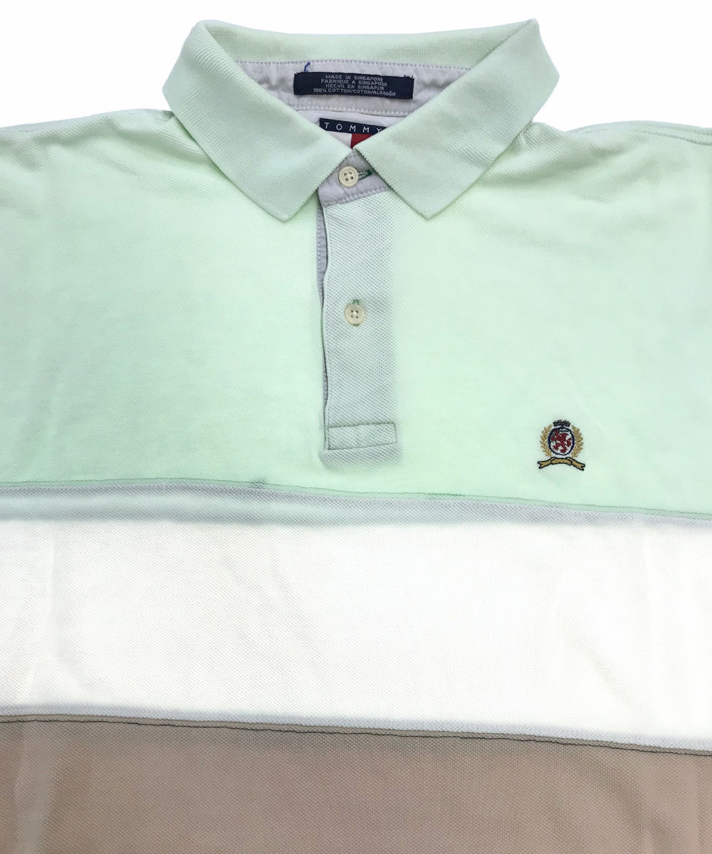 TOMMY リメイクショート ボーダーポロシャツ