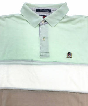 TOMMY リメイクショート ボーダーポロシャツ