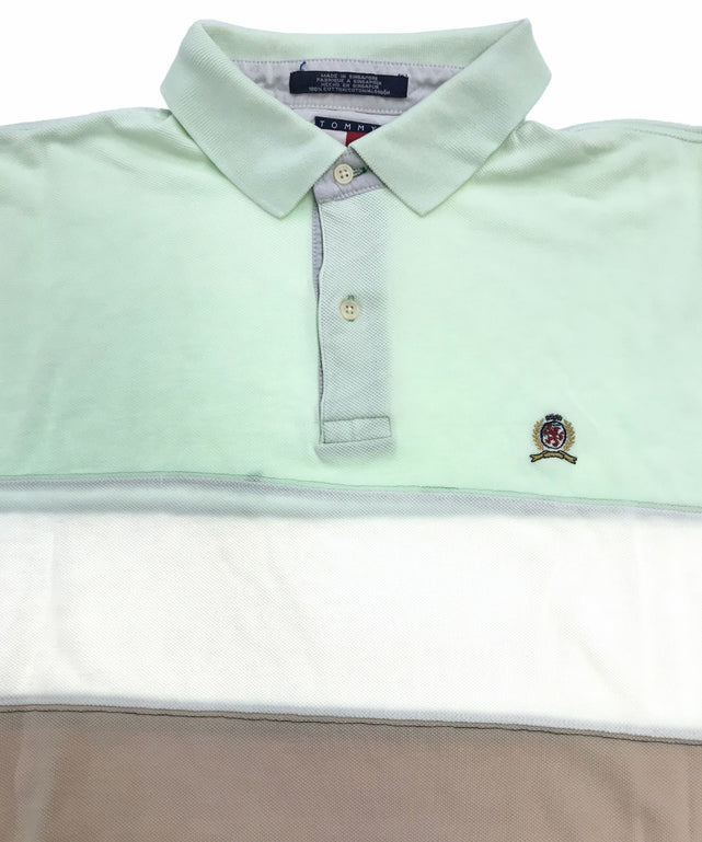TOMMY リメイクショート ボーダーポロシャツ