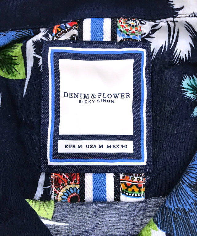 DENIM & FLOWER 半袖柄シャツ RICKY SINGH