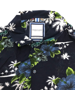 DENIM & FLOWER 半袖柄シャツ RICKY SINGH