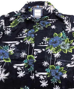 DENIM & FLOWER 半袖柄シャツ RICKY SINGH