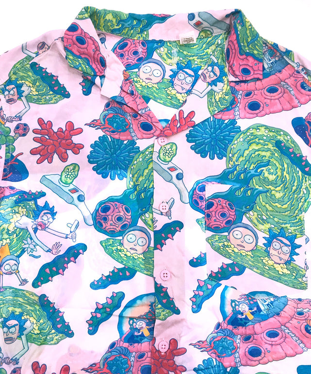 Rick and Morty キャラクター半袖柄シャツ CARTOON NETWORK