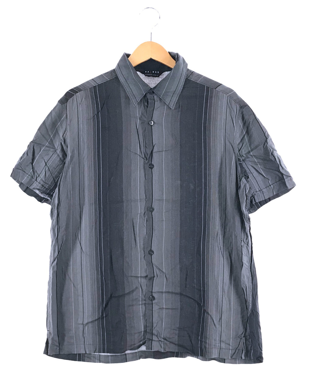 axcess ストライプ 半袖柄シャツ