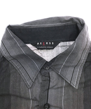 axcess ストライプ 半袖柄シャツ