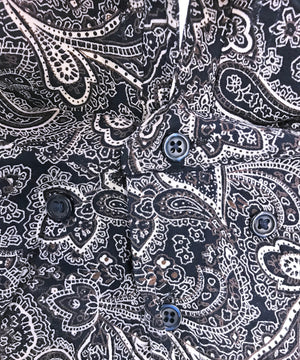 Sergio Louis ペイズリー 半袖柄シャツ