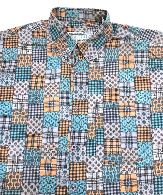 A LA FOLIE 半袖柄シャツ クレイジーパターン