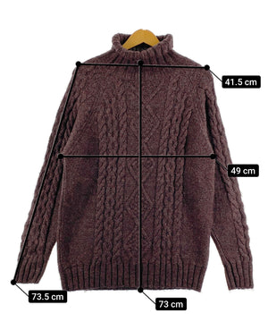 Wool Oversフィッシャーマンニット