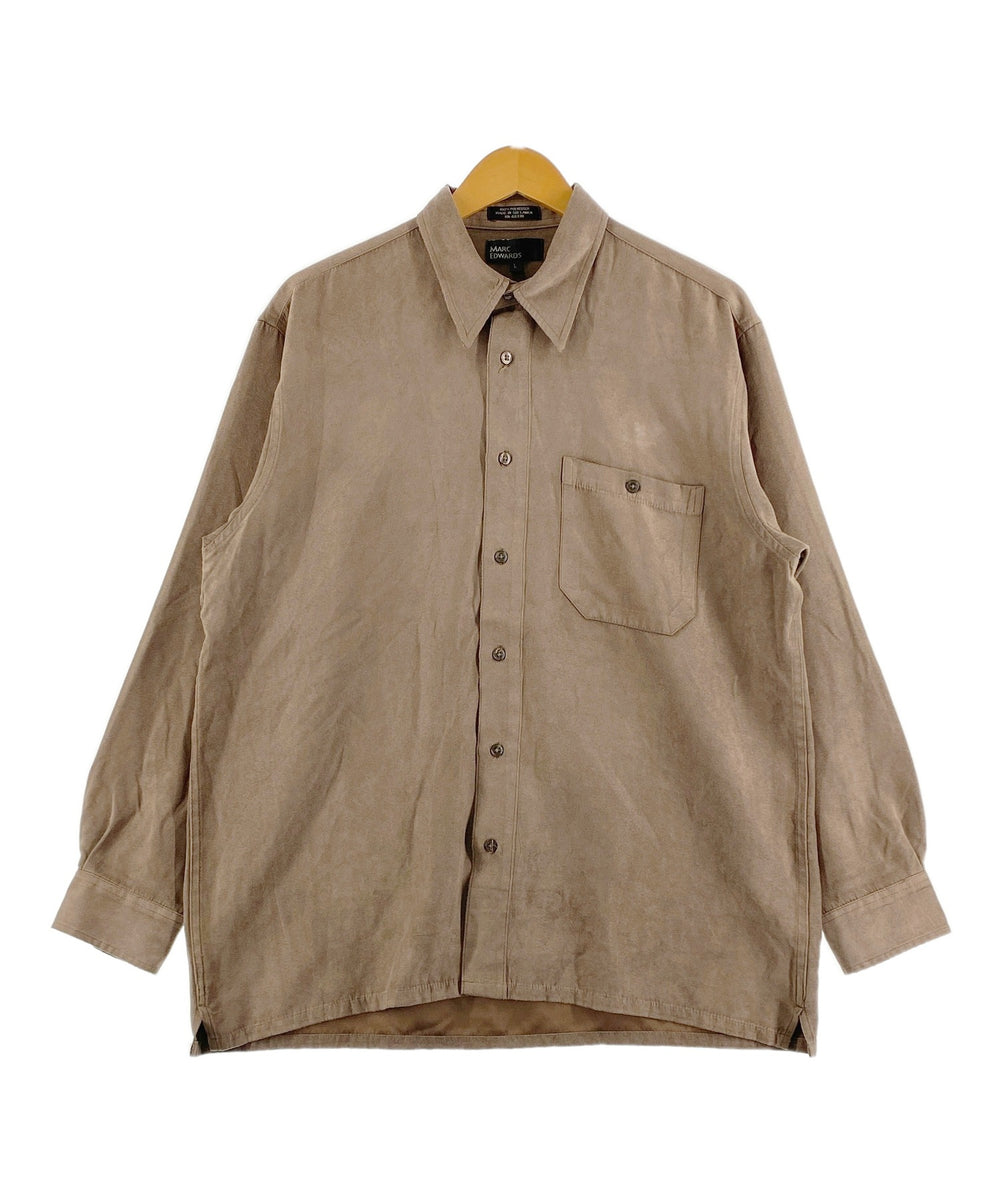 MARC EDWARDSフェイクスウェードシャツ