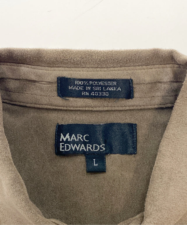 MARC EDWARDSフェイクスウェードシャツ