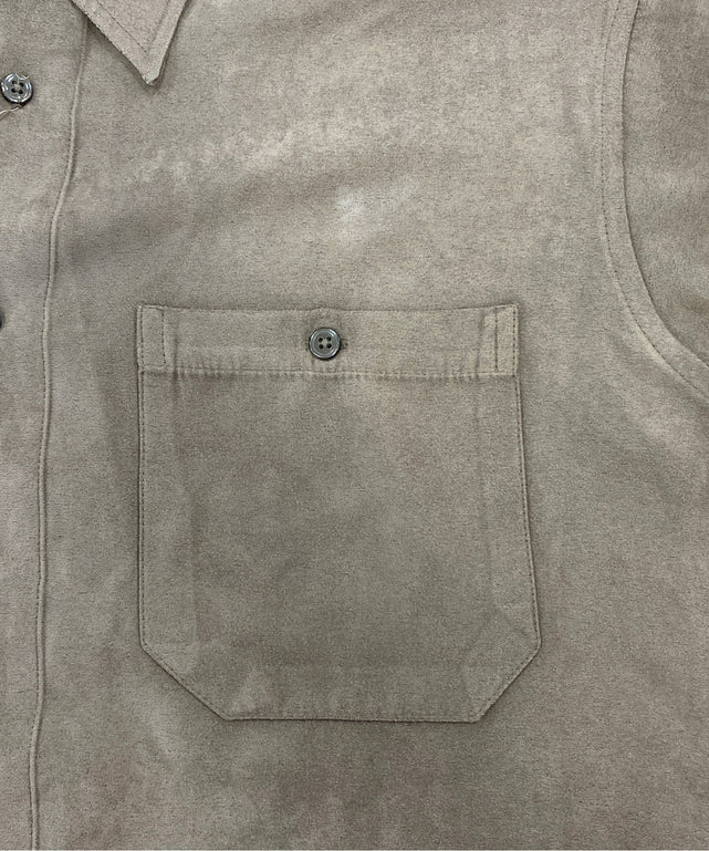 MARC EDWARDSフェイクスウェードシャツ