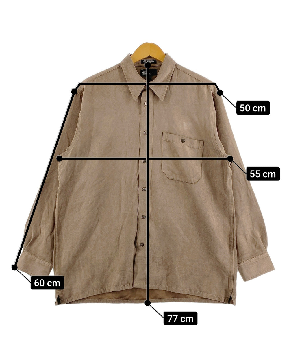 MARC EDWARDSフェイクスウェードシャツ