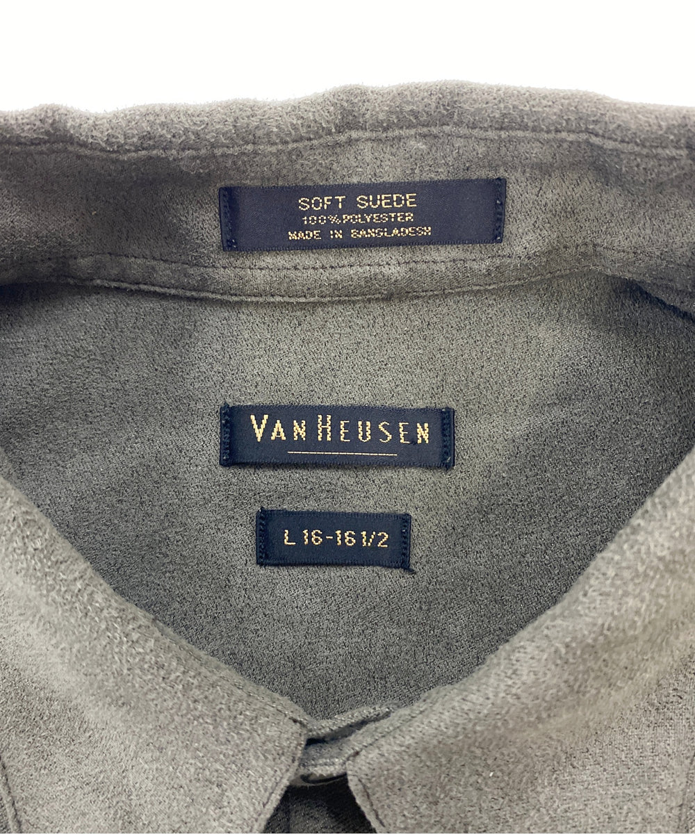VAN HEUSENフェイクスウェードシャツ