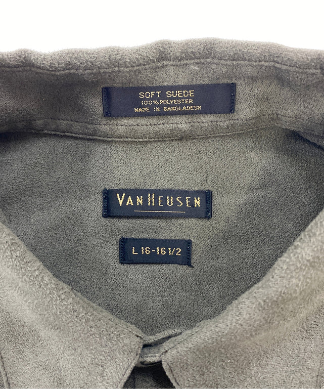 VAN HEUSENフェイクスウェードシャツ