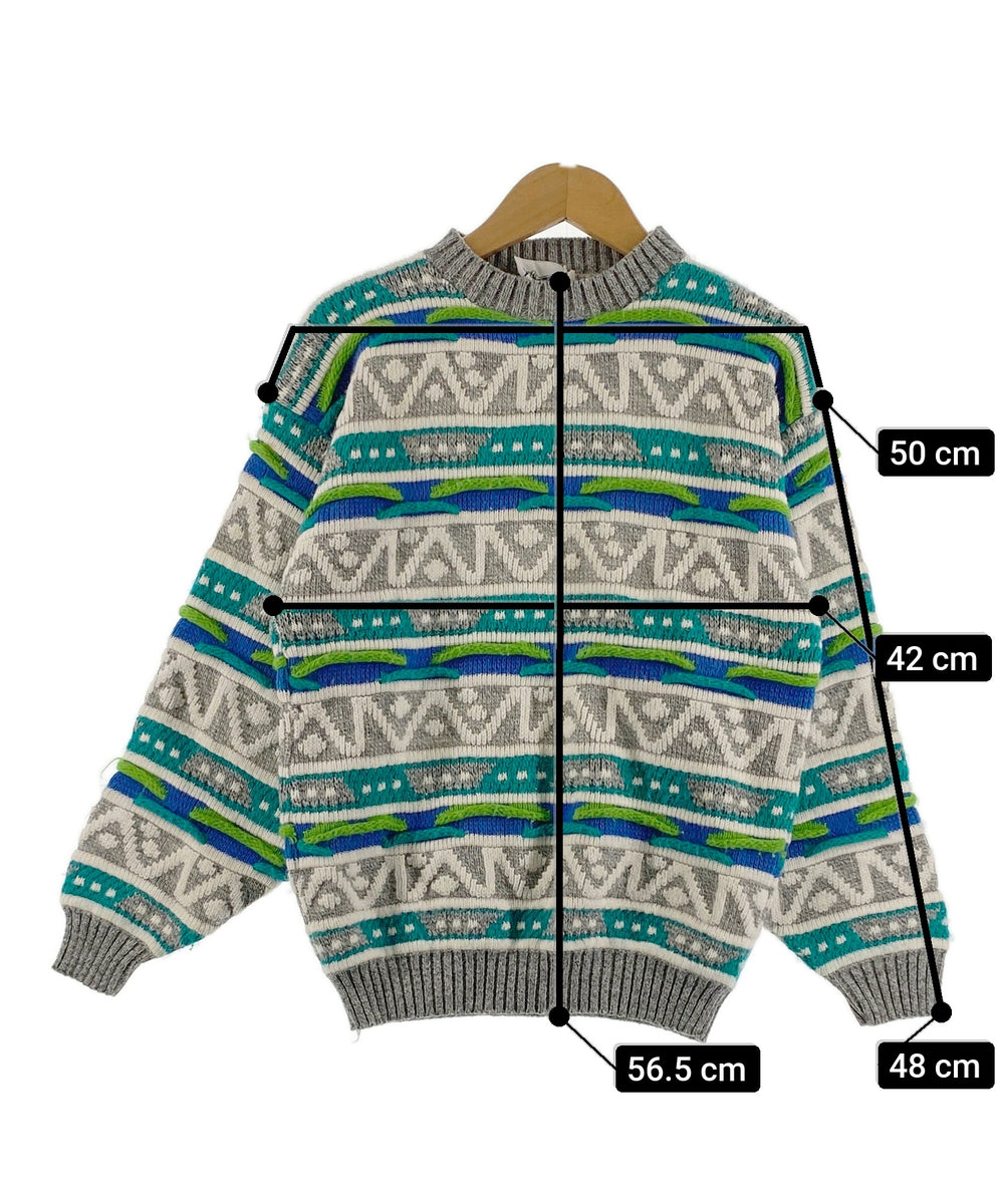 GROUND CONTROL総柄ニット