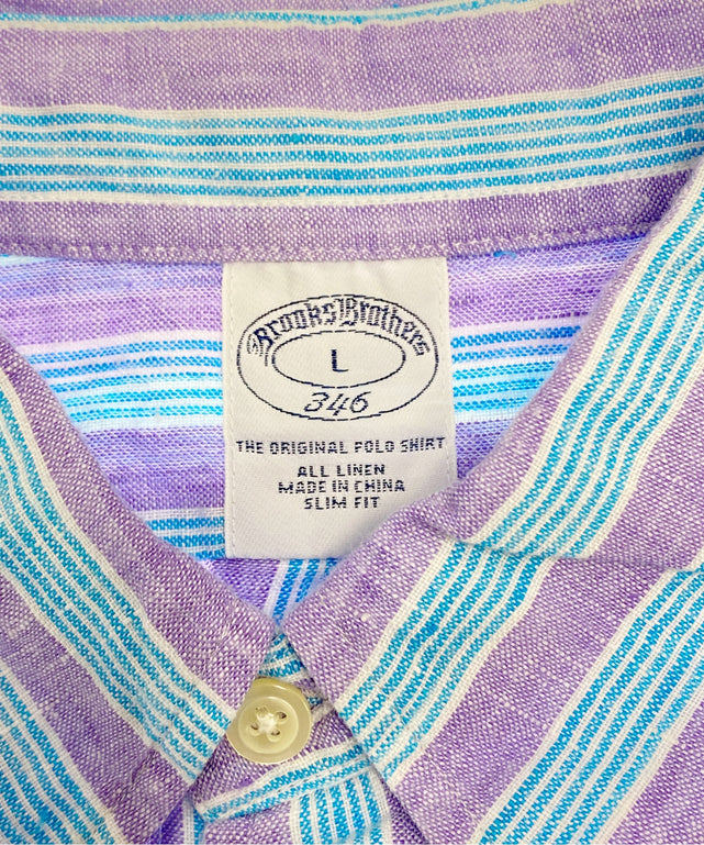Brooks Brothersストライプブランドシャツ