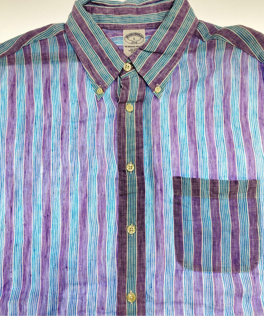 Brooks Brothersストライプブランドシャツ