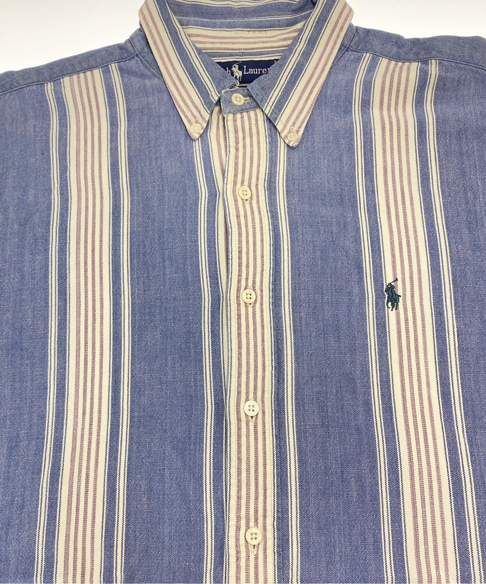 Ralph Laurenストライプブランドシャツ