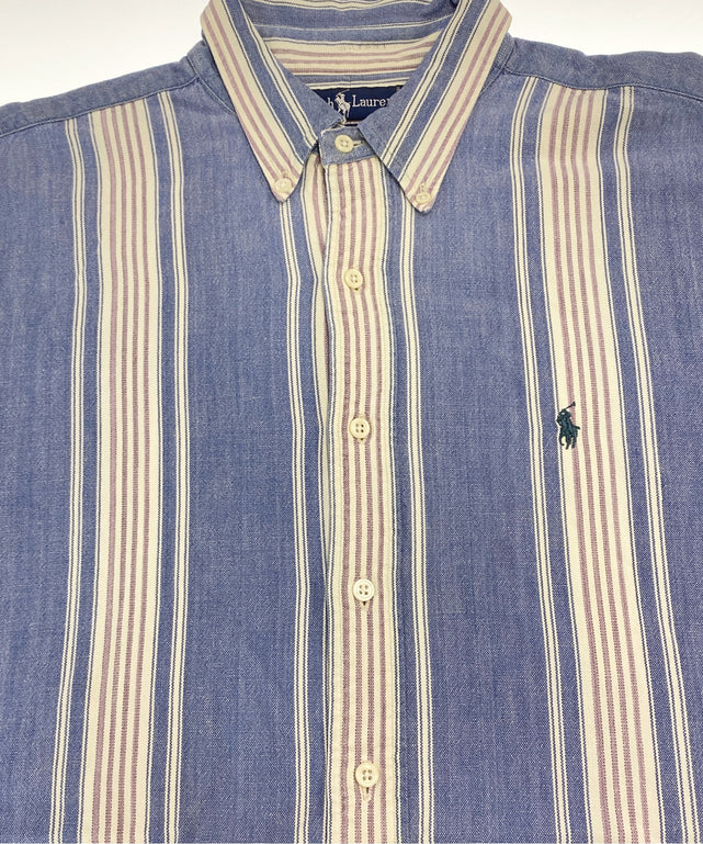 Ralph Laurenストライプブランドシャツ