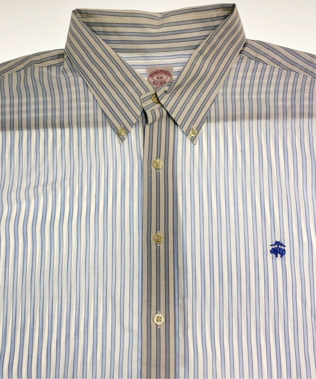 Brooks Brothersストライプブランドシャツ