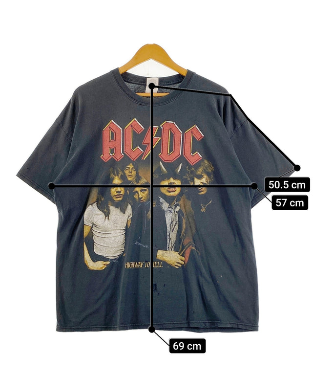 Tシャツ ACDC バンドTシャツ バンT フード ツアーTシャツ（AC⁄DC